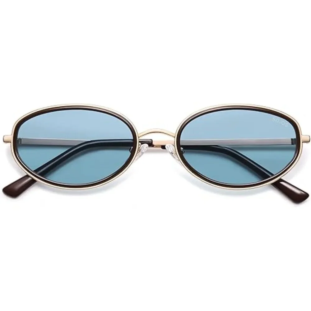 Trendy Oval Round Polarized Sunglasses for Men and Women Retro SJ1248